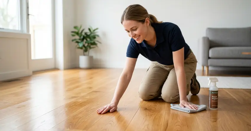 hardwood floor maintenance finish inspection in Edmonton