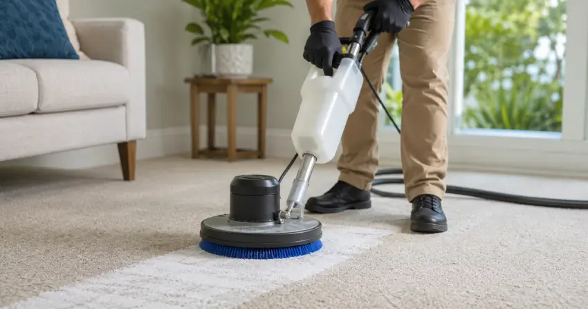 low moisture carpet cleaning encapsulation process detail