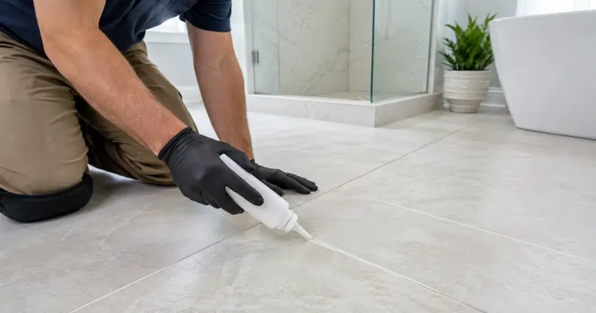 protective sealant application on tile and grout in Edmonton