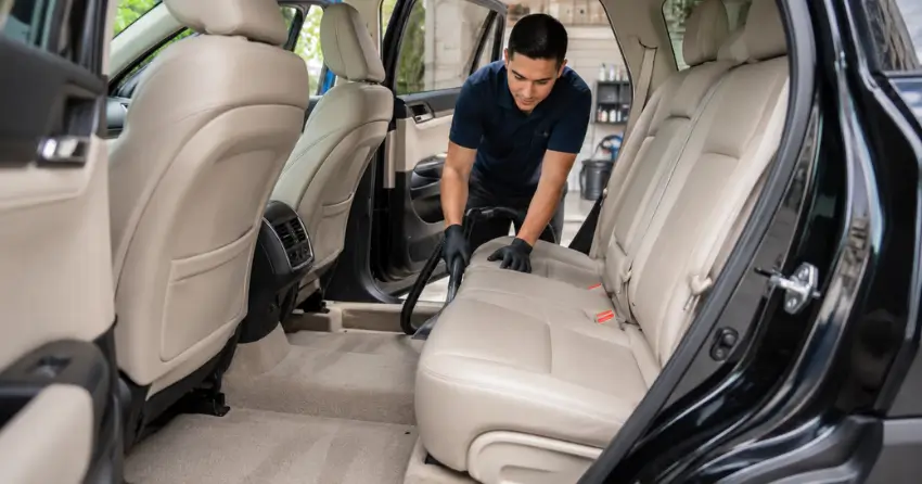 clean detailed SUV interior seats and carpet in Edmonton