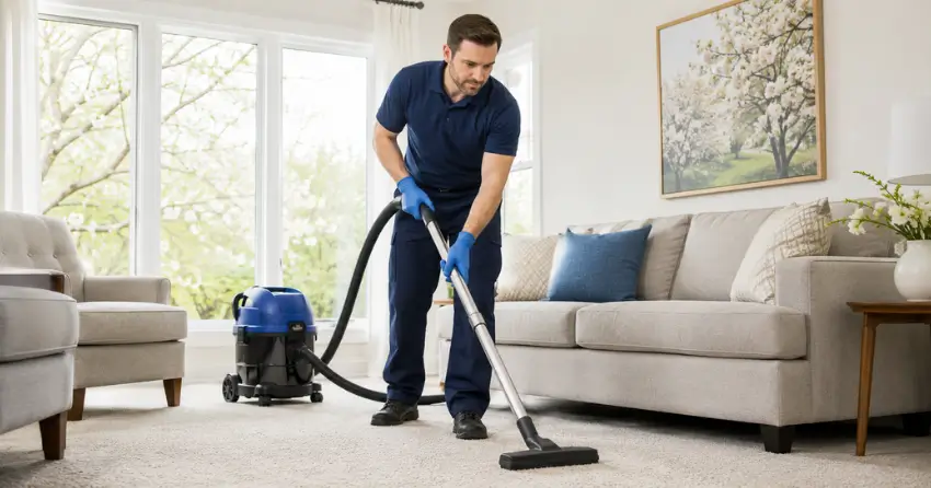 spring allergy season cleaning HEPA vacuuming carpets and upholstery